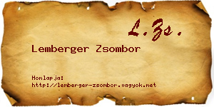 Lemberger Zsombor névjegykártya